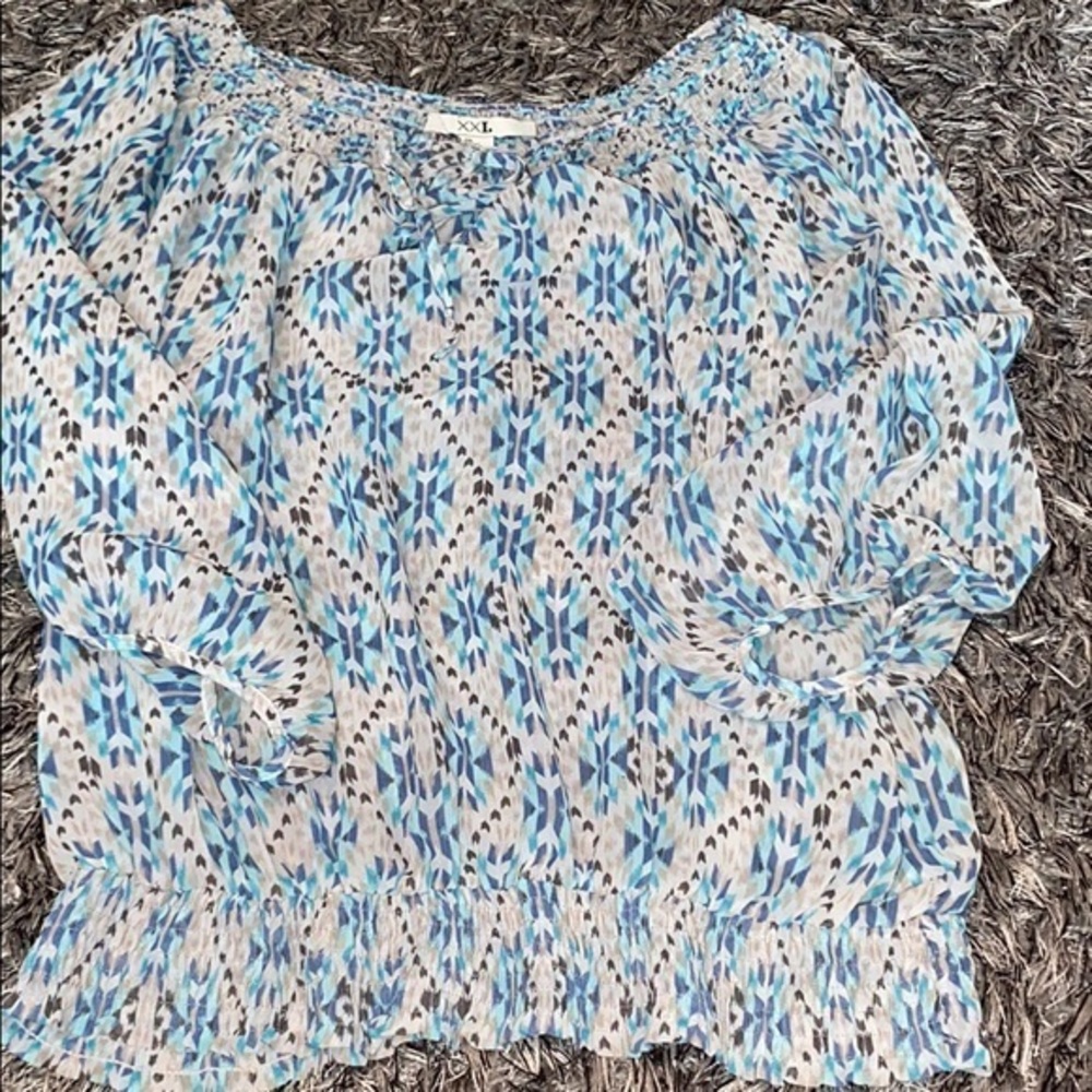 Forever 21 tribal print blouse size L.